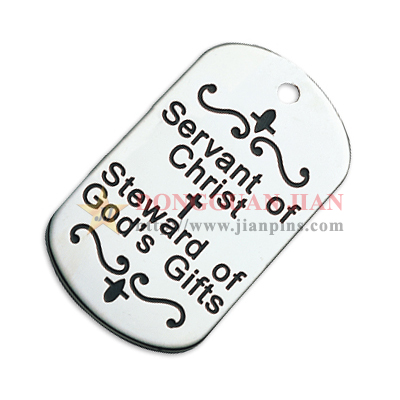 silver dog tags